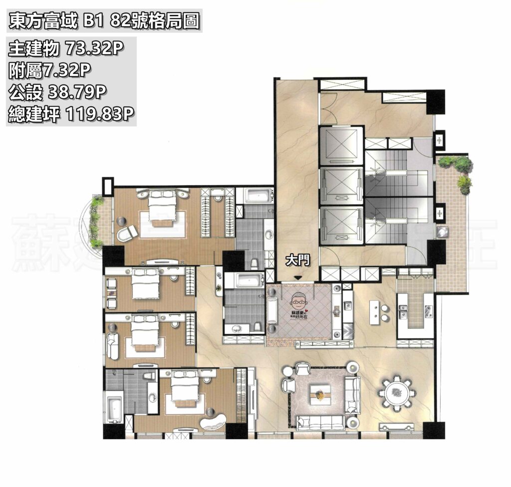 東方富域_東方富域B1格局圖_東方富域房仲_新板特區房仲_新板特區建案_豪宅阿豪_國館房屋_蘇建豪幸福好所在_B1格局圖